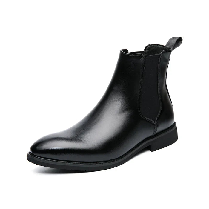 Botines Chelsea marrones para hombre con elástico lateral