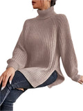 Women Höghalset Knitted Jumper – Elegant and Warm