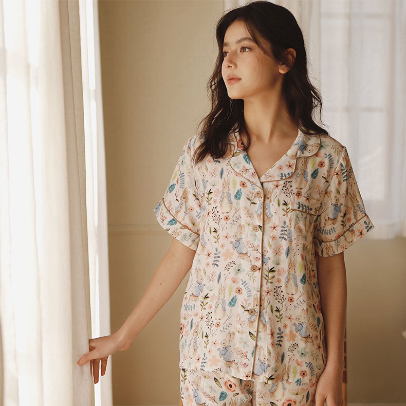 Women Pyjamassett with Botanisk Pattern