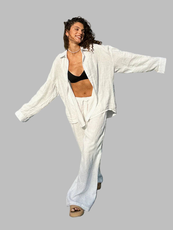Women Two-divided Set – Oversized Shirt and Vida Trousers
