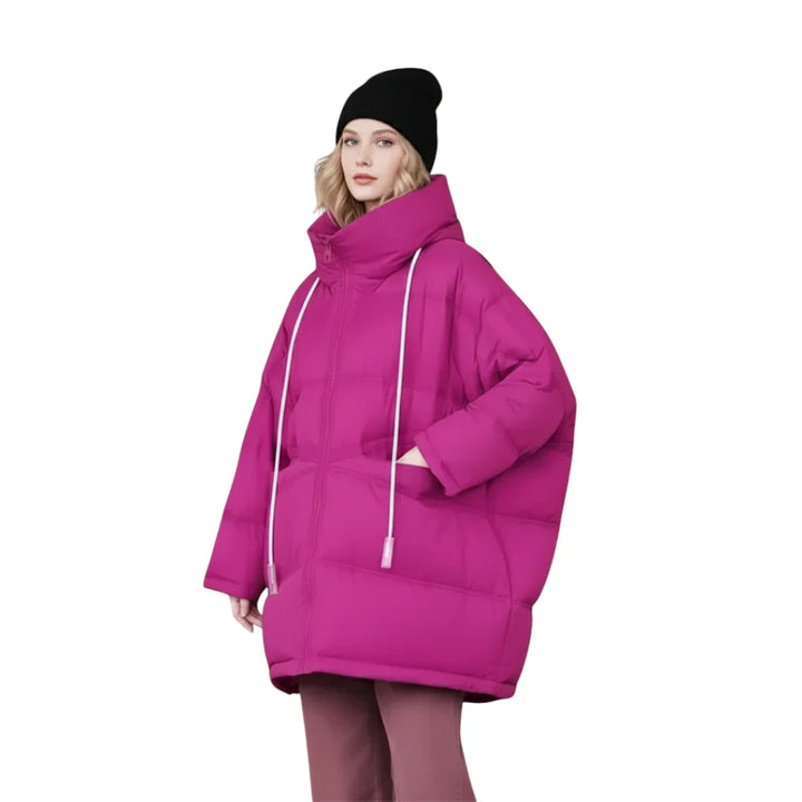 Women winter jacket with hood - long and warm design