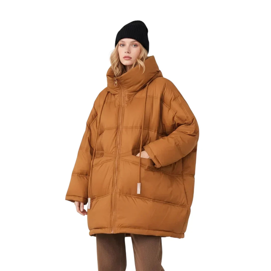 Women winter jacket with hood - long and warm design