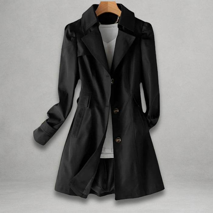 Trench da donna doppiopetto con colletto a revers