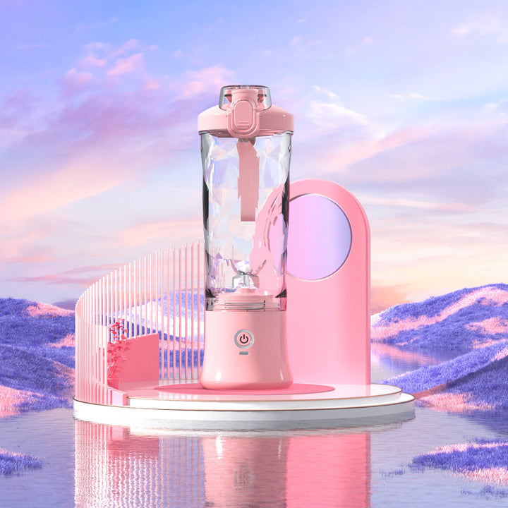 Portabel blender med 6 rostfria blad, krossar is och frysta bär