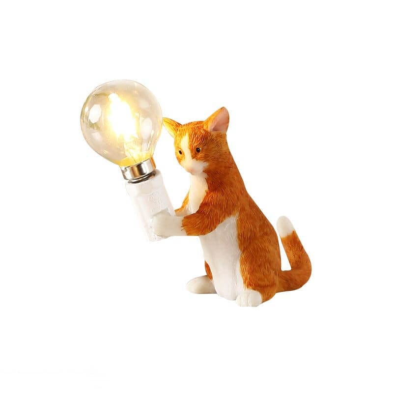 Decorative Table Lamp with Charming Cat Figure