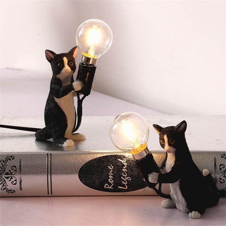 Decorative Table Lamp with Charming Cat Figure