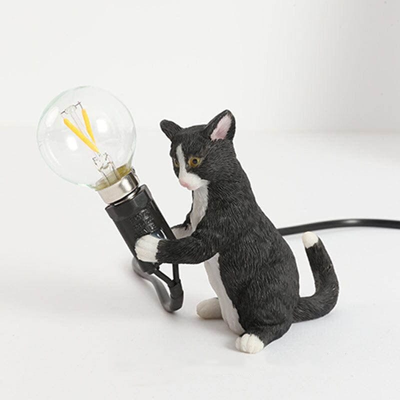 Decorative Table Lamp with Charming Cat Figure