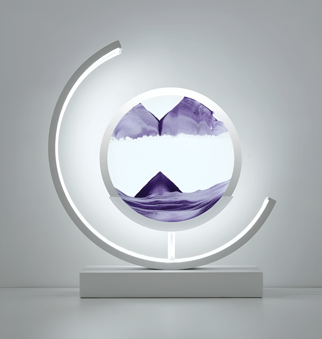 Hourglass lamp with Sand Art &amp; LED light
