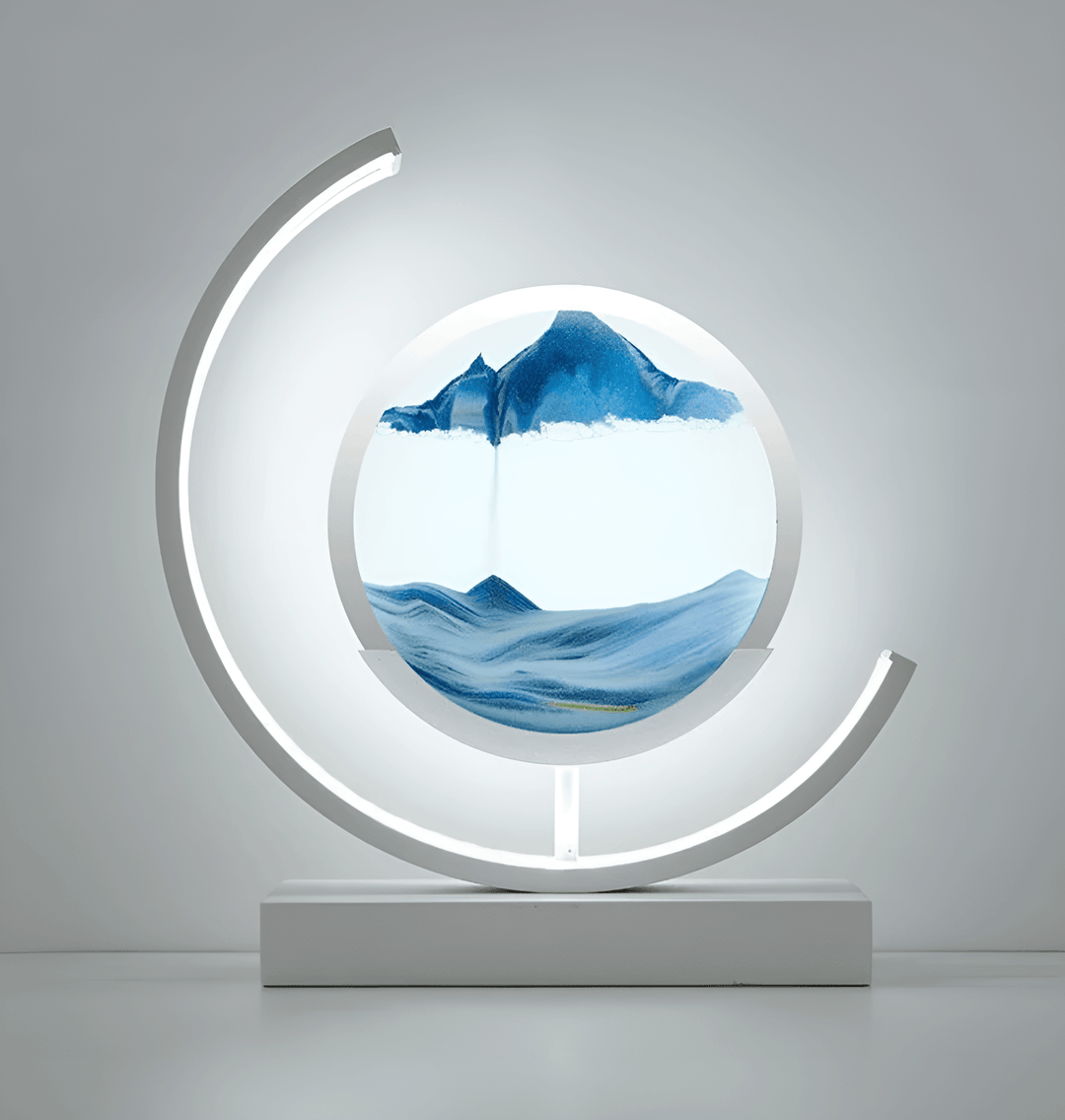 Hourglass lamp with Sand Art &amp; LED light
