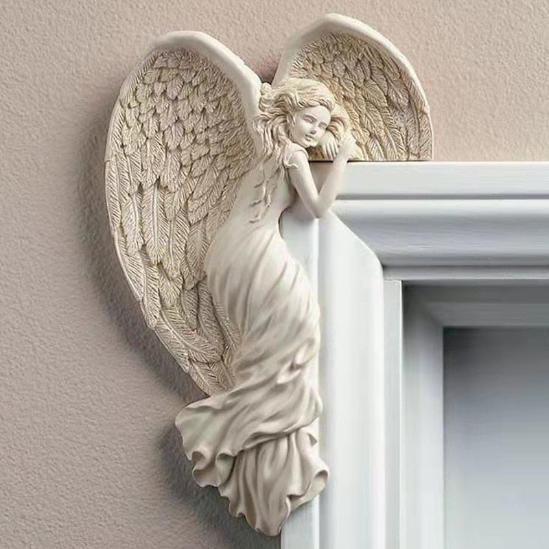 Decorative angel hjörnefigur for die and wall