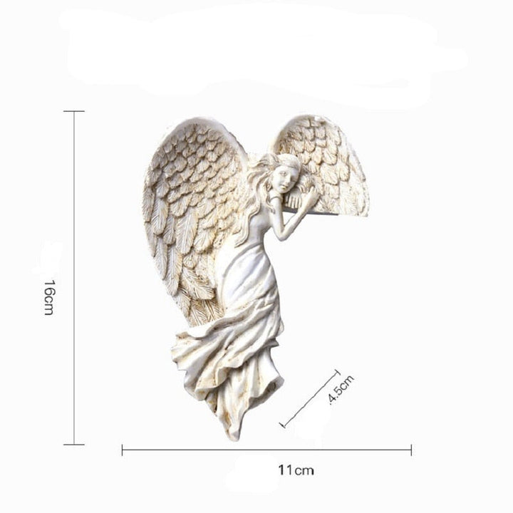 Decorative angel hjörnefigur for die and wall