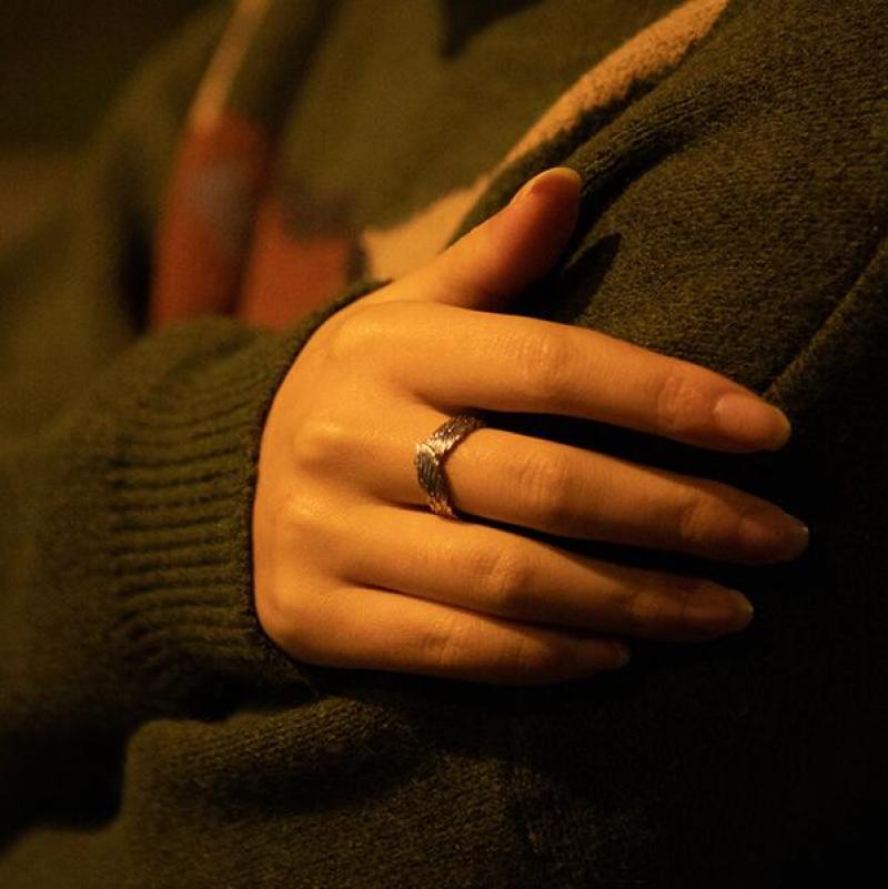 Unisex engle wing ring in silver - beskytt only design