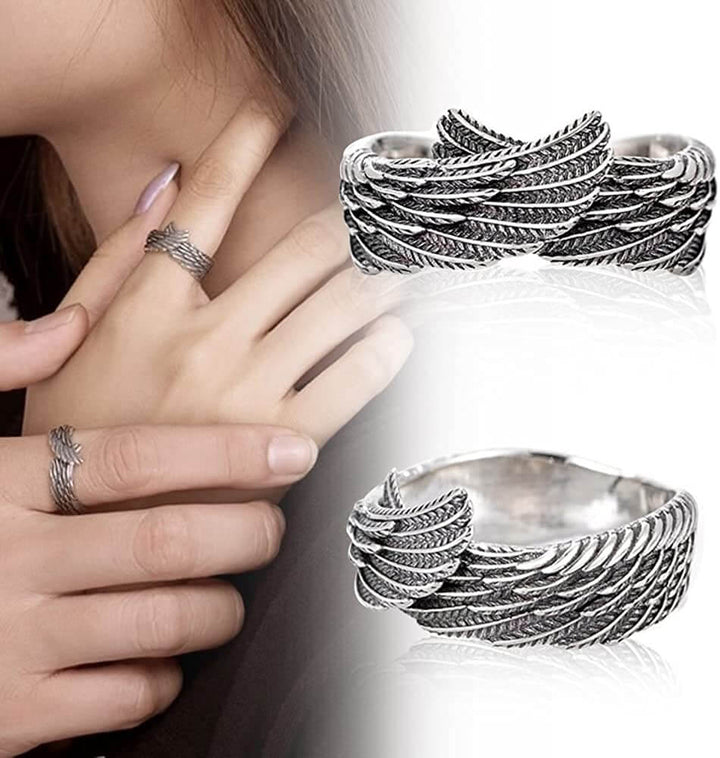 Unisex engle wing ring in silver - beskytt only design