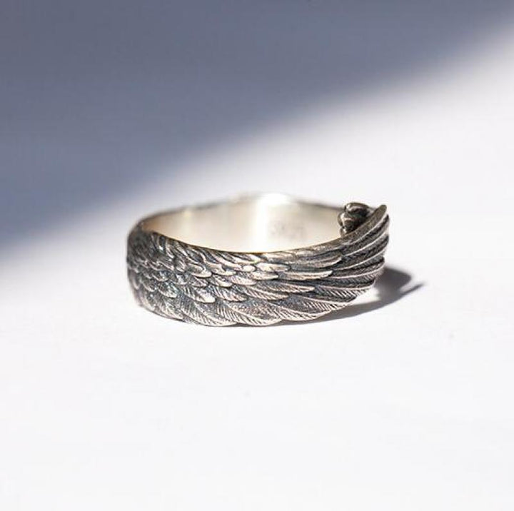 Unisex engle wing ring in silver - beskytt only design