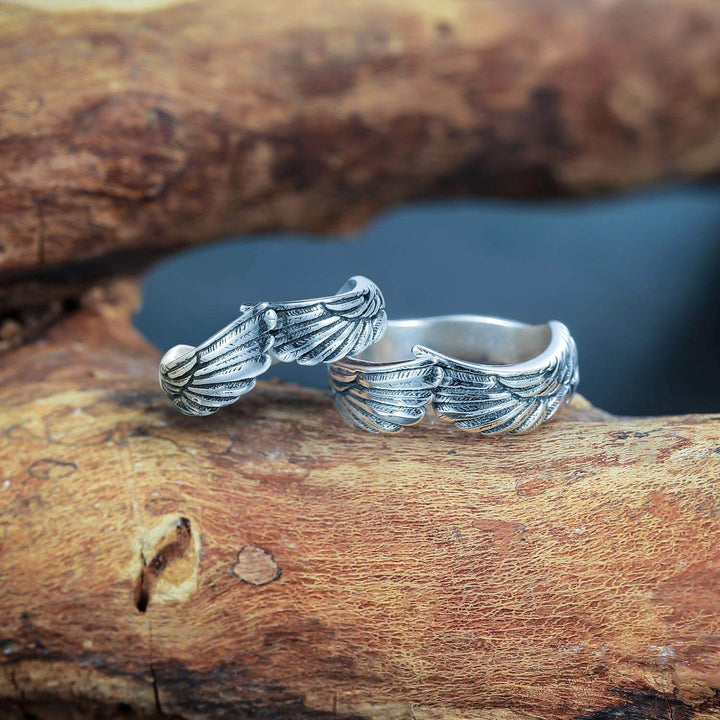 Unisex engle wing ring in silver - beskytt only design
