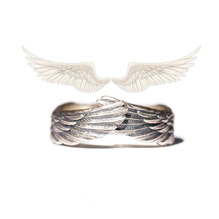 Unisex engle wing ring in silver - beskytt only design