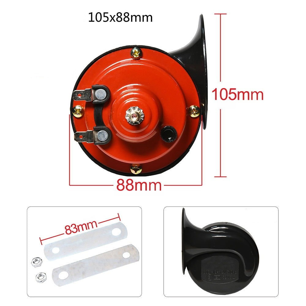 Universal Electric Snail Horn for Kjöretöy, 300DB Double Tone