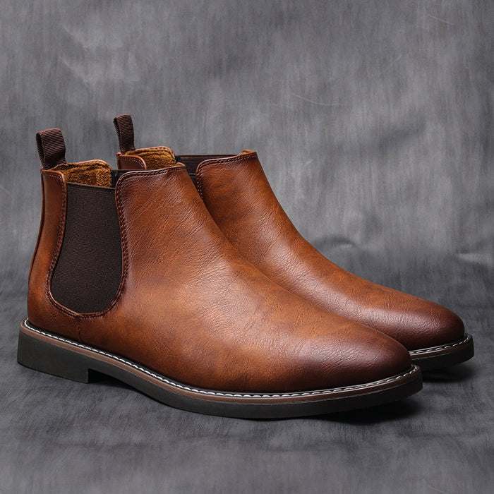 Men's Chelsea Ankle Boots with Elastic Side Gores