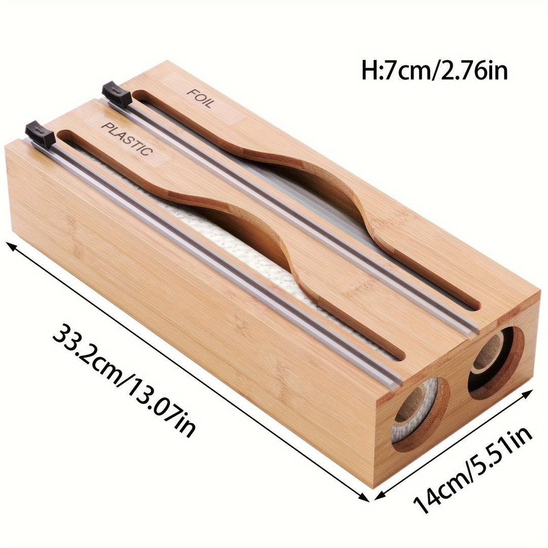Efficient 2-in-1 Kitchen Wrap Dispenser with Cutter