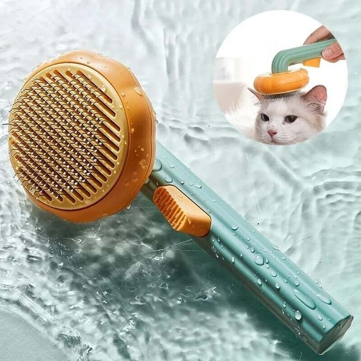 Effective Pumpkin-Shaped Pet Brush for a Glossy Coat