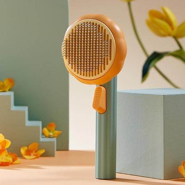 Effective Pumpkin-Shaped Pet Brush for a Glossy Coat