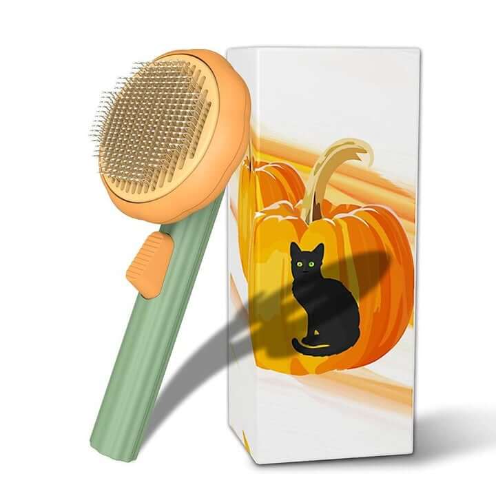 Effective Pumpkin-Shaped Pet Brush for a Glossy Coat