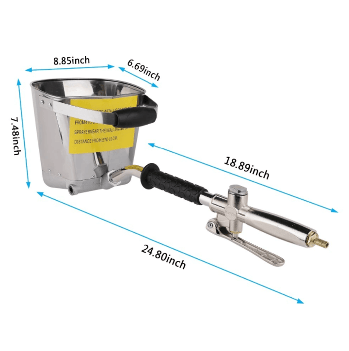 Efficient Mortar Spray Gun for Wall Work