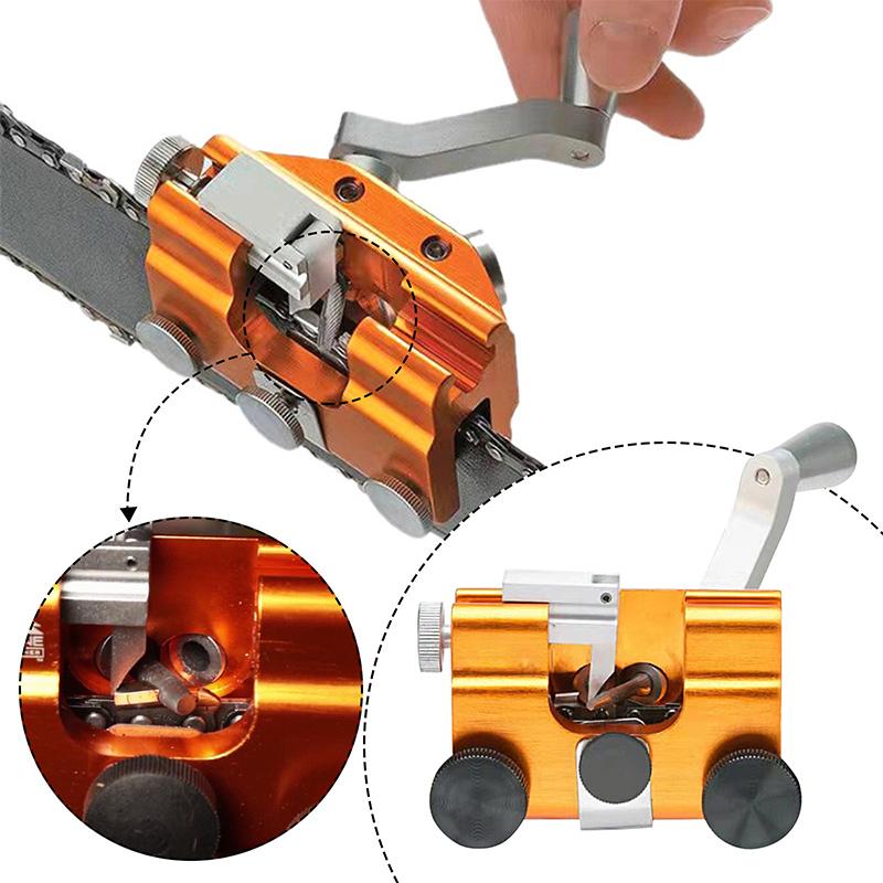 Chainsaw Chain Sharpener with Hand Crank for Precise Sharpening