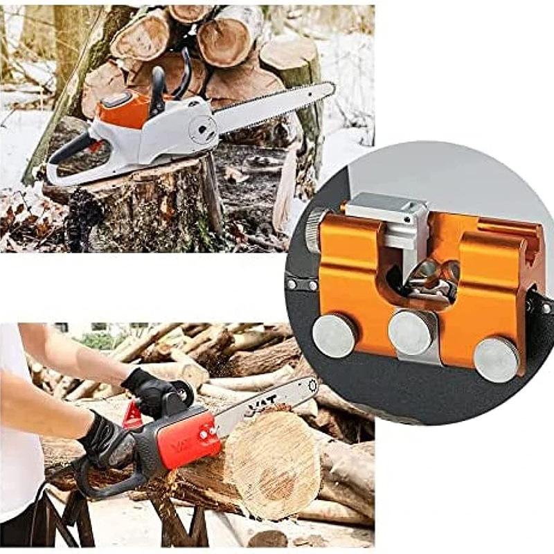 Chainsaw Chain Sharpener with Hand Crank for Precise Sharpening