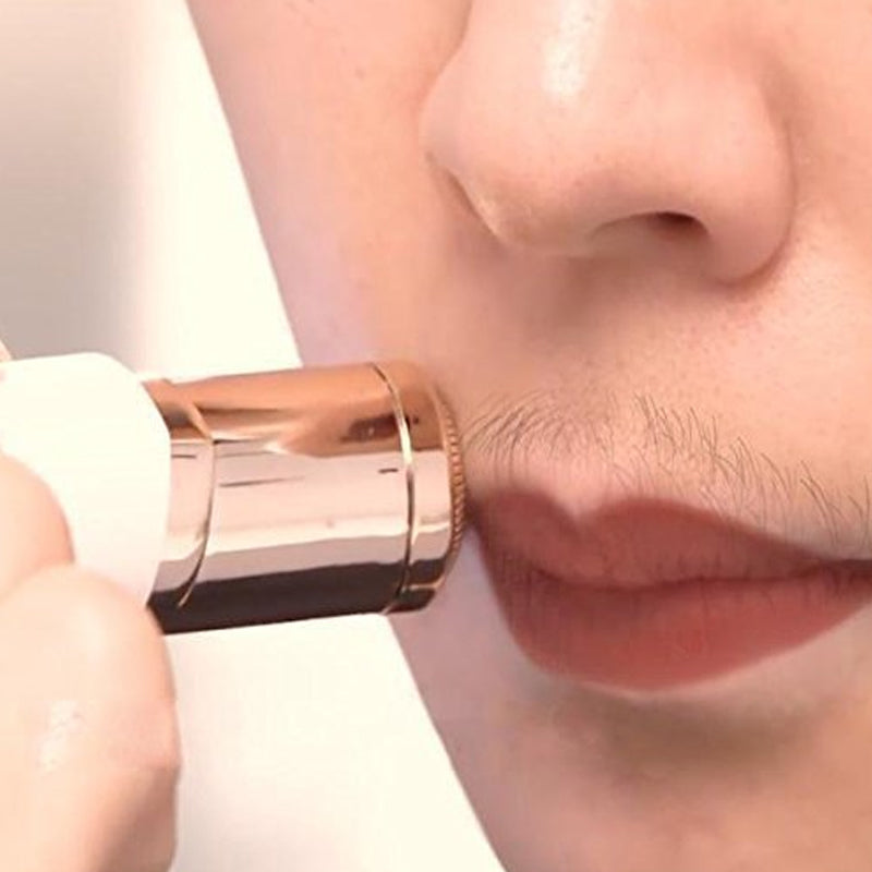 Women's Facial Hair Remover with USB Charging and Lipstick Design