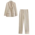 Women Blazer and Trousers Set – Classic Stripemönster