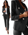Elegant Women's Double Breasted Dress Suit – Tailored Fit
