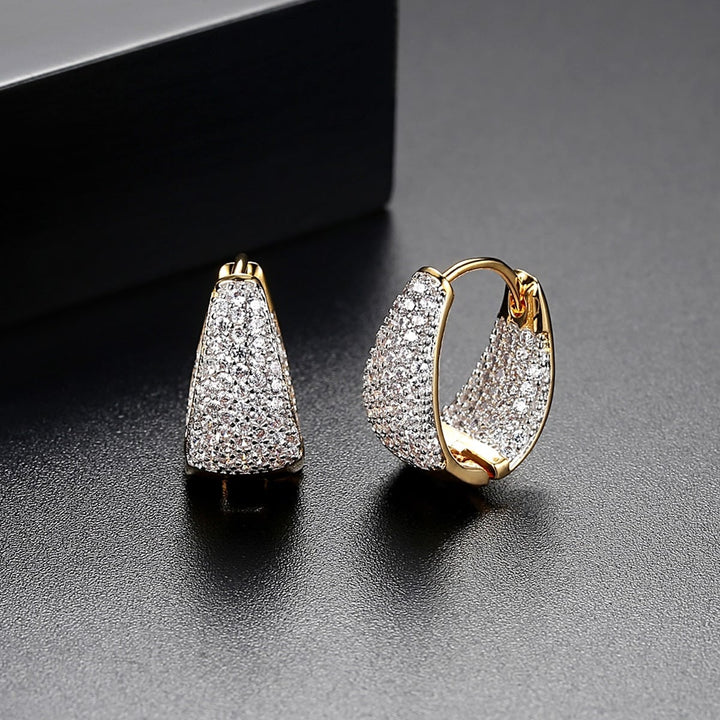 Women huggie hoop earrings in sterling silver