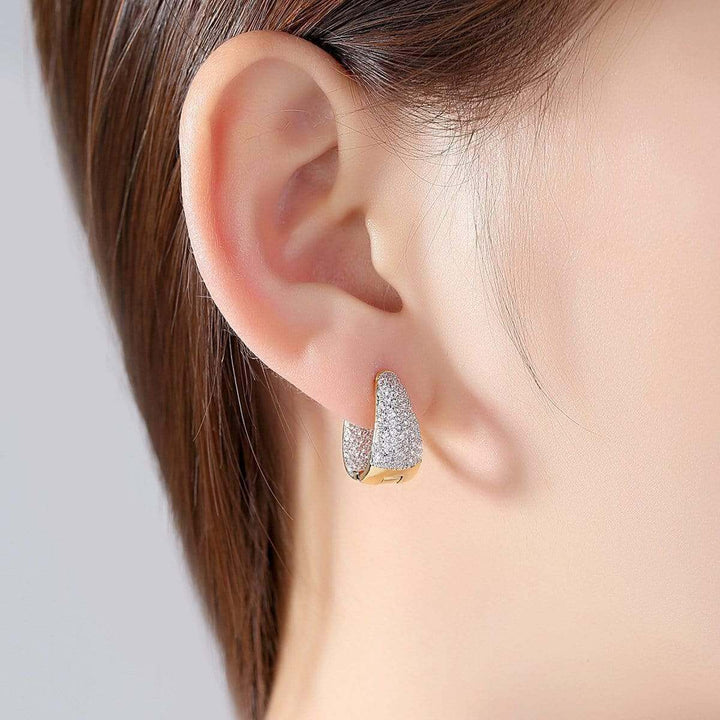 Women huggie hoop earrings in sterling silver