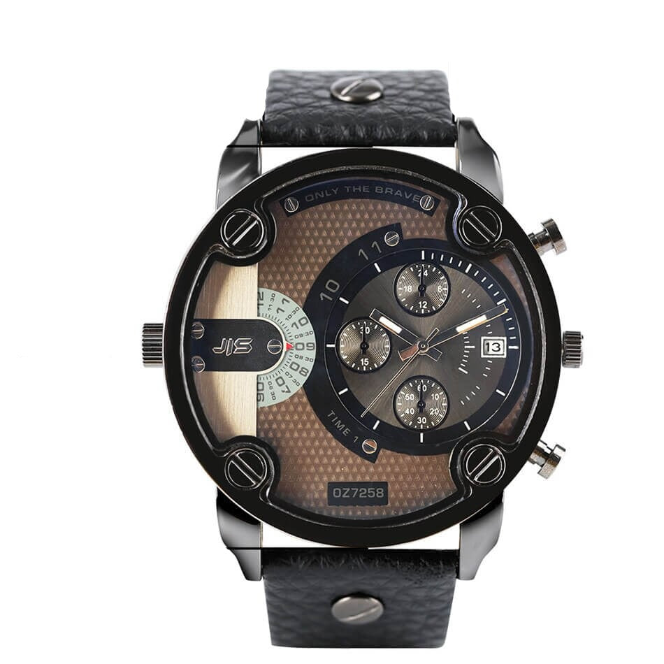 Elegant man clock in leather - timeless style for every occasion