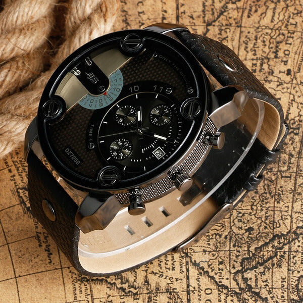 Elegant man clock in leather - timeless style for every occasion