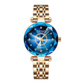 Elegant quartz watch with star sky design for women