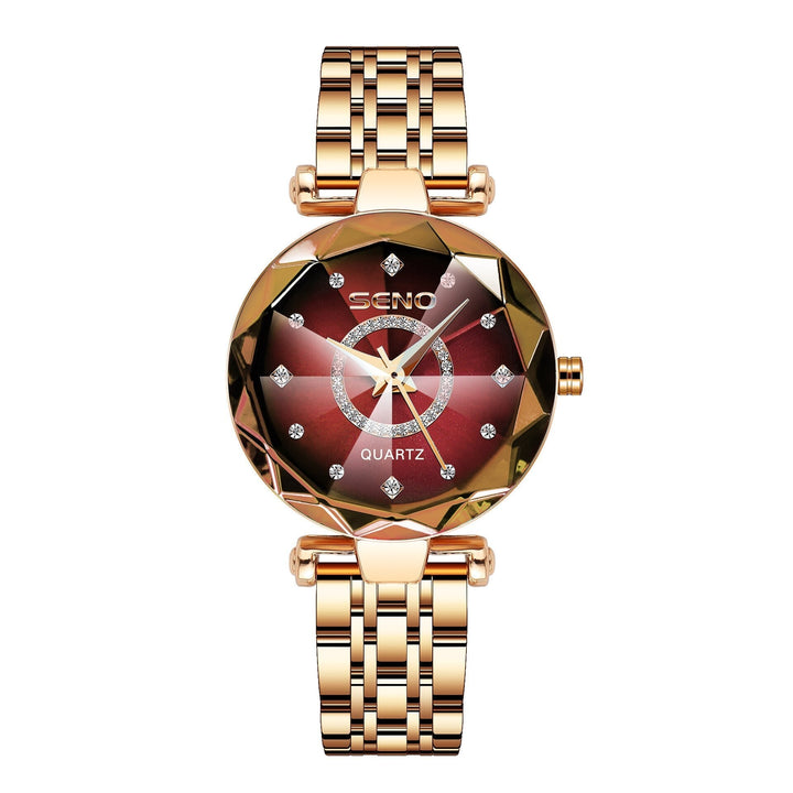 Elegant quartz watch with star sky design for women