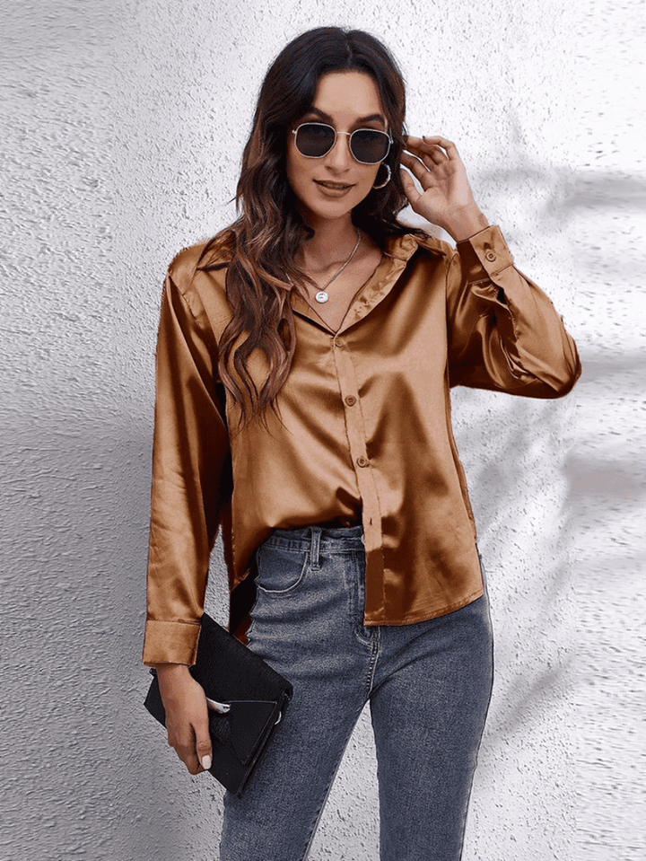 Women Blouse Long-sleeved – Elegant and Luxurious Comfort