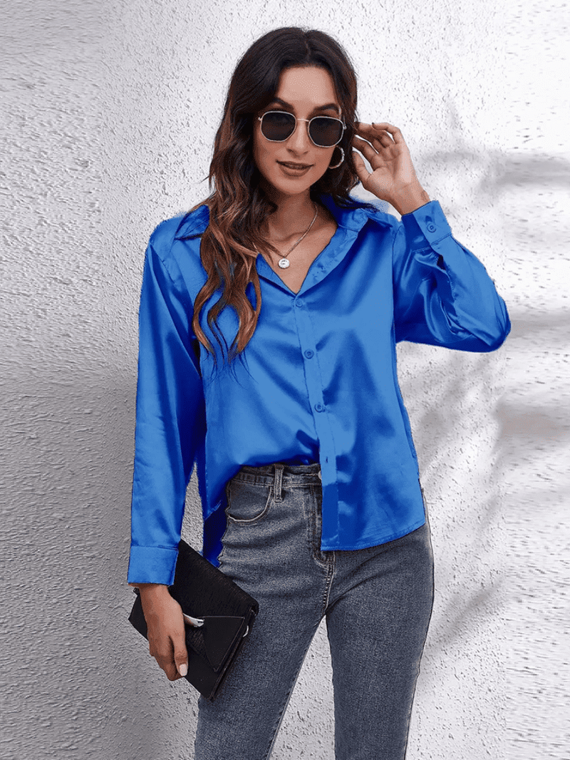 Women Blouse Long-sleeved – Elegant and Luxurious Comfort