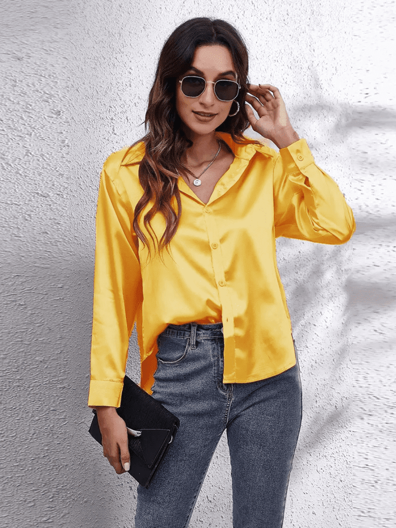 Women Blouse Long-sleeved – Elegant and Luxurious Comfort