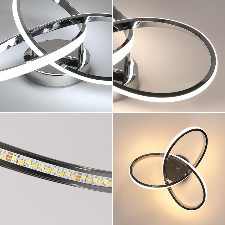Elegant led-taklampa | modern flower design for living room