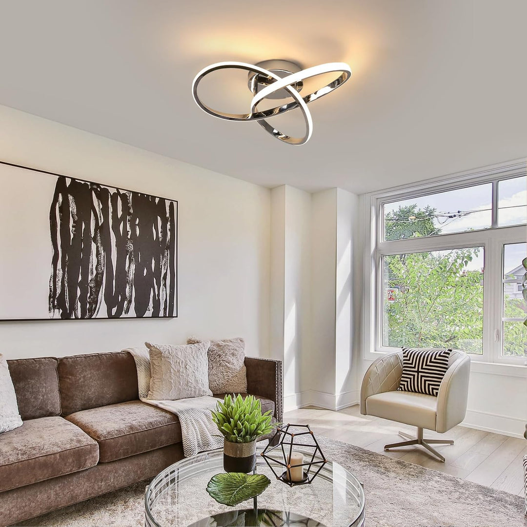 Elegant led-taklampa | modern flower design for living room