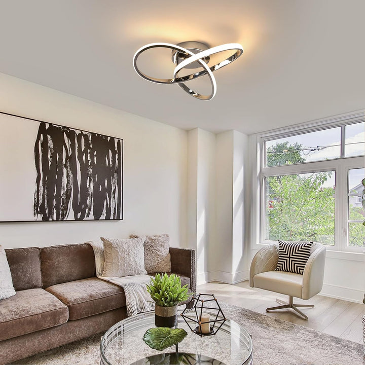 Elegant led-taklampa | modern flower design for living room