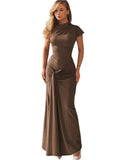 Women Elegant Maxi dress with Adjustable Laces