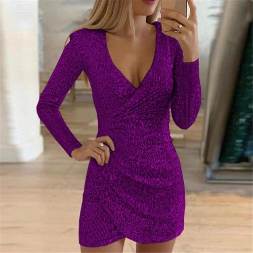 Women Omslagskjole with Sparkling Details – Perfect for Party