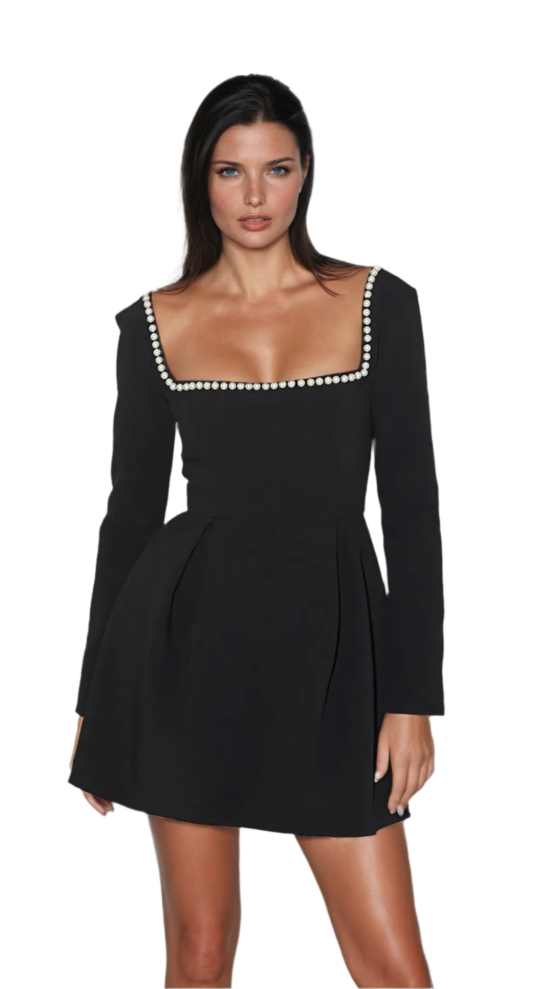 Elegant Perle Mini Dress for women with Long sleeves