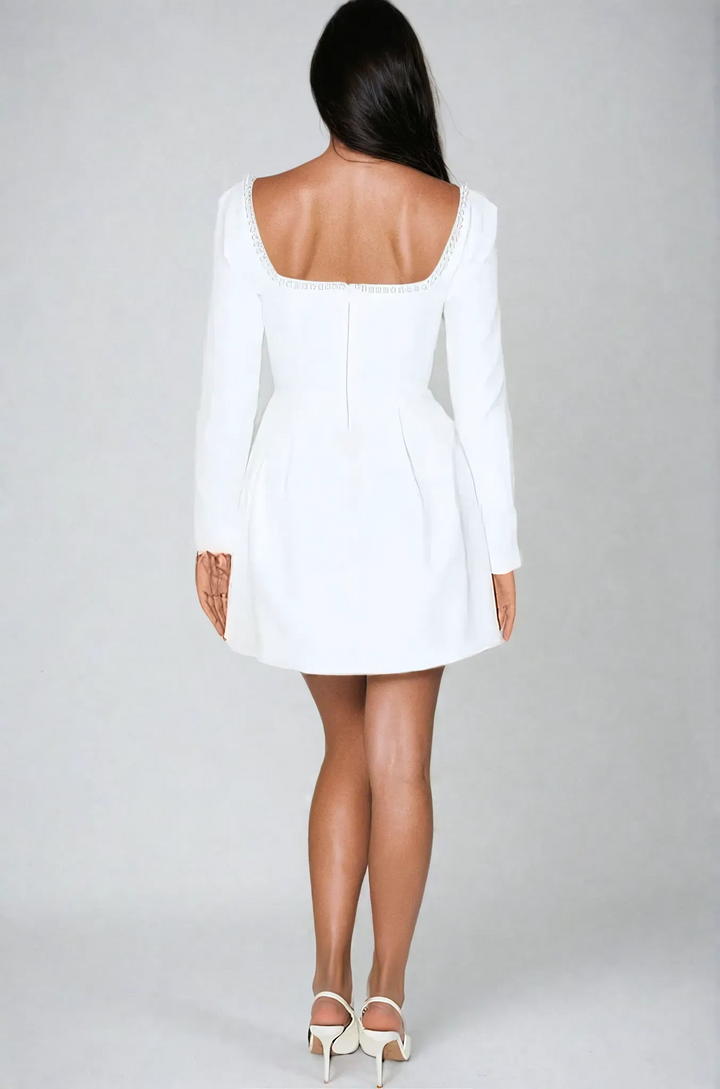 Elegant Perle Mini Dress for women with Long sleeves