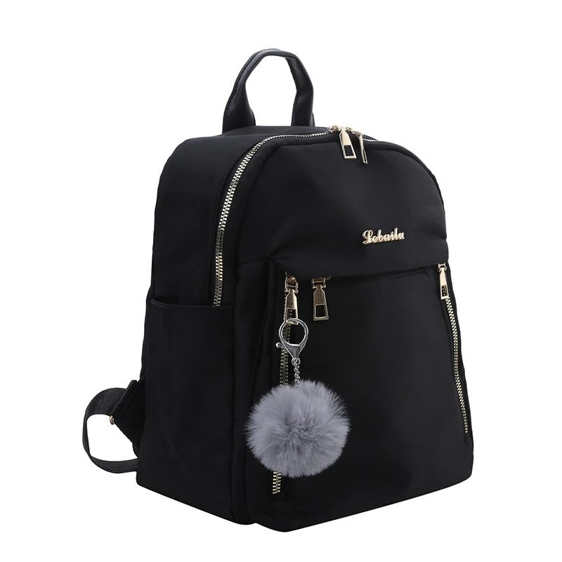 Elegant black trip backpack for women