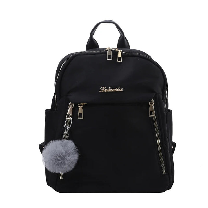 Elegant black trip backpack for women